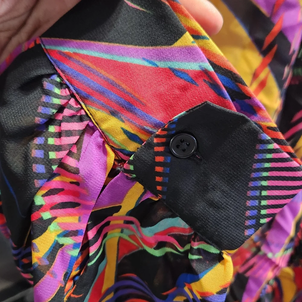 Ashley Stewart Multicolor Abstract Geometric Dress Size 18/20 NWOT - Picture 6 of 6